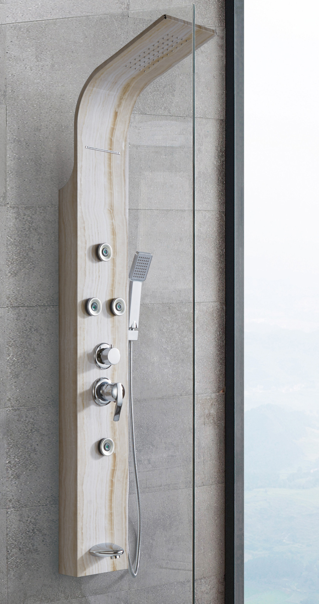 Aluminium shower column/shower panel HDB1522 1600X200X75