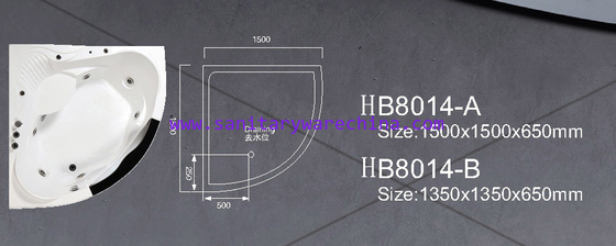 Sanitary wares, Bathtubs, Jacuzzi, Massage bathtub,WHIRLPOOL HB8014-A.B