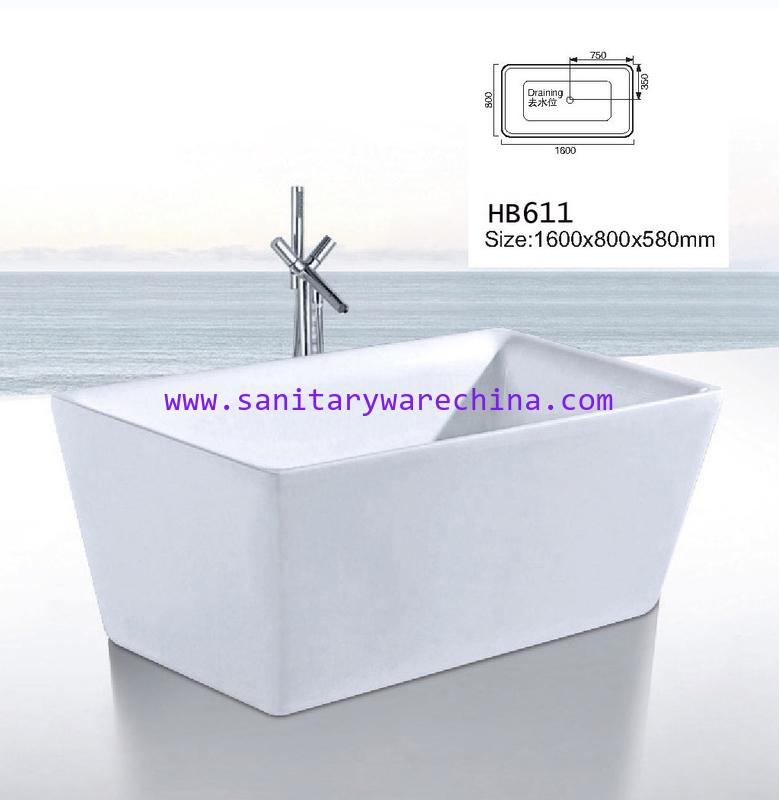 Bathtubs, freestanding Bathtub without faucet , hand shower HB611
