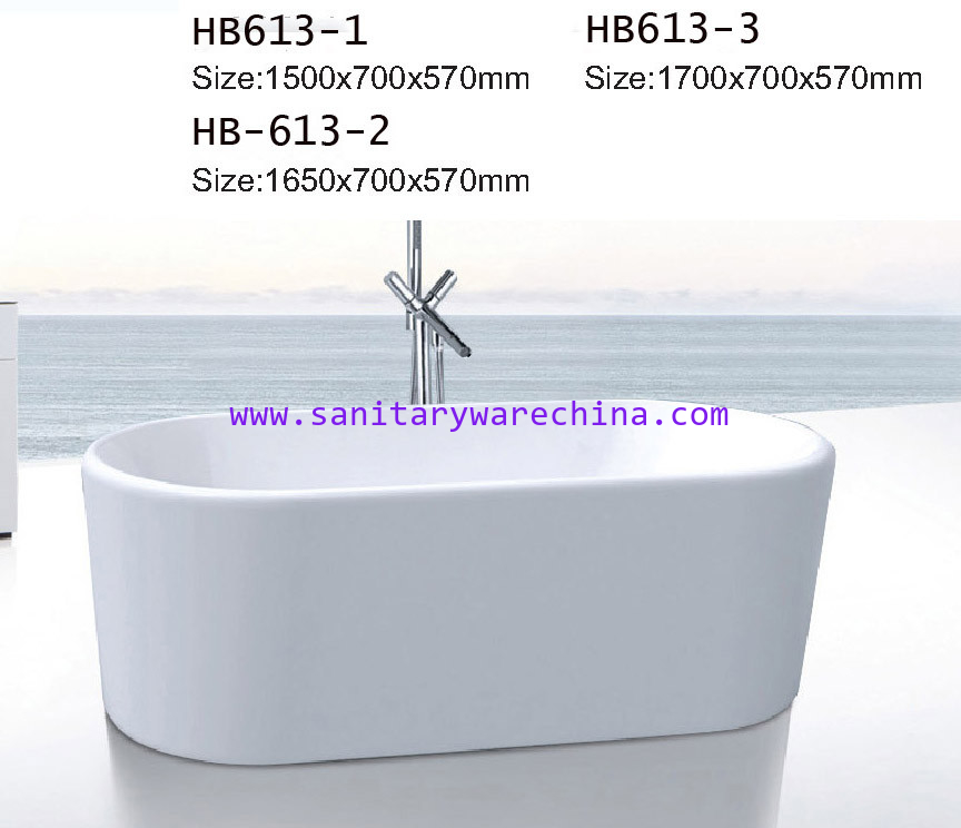 Bathtubs, freestanding Bathtub without faucet , hand shower HB613