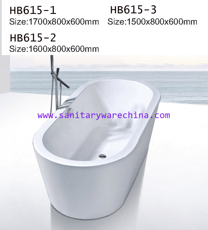 Bathtubs, freestanding Bathtub without faucet , hand shower HB615