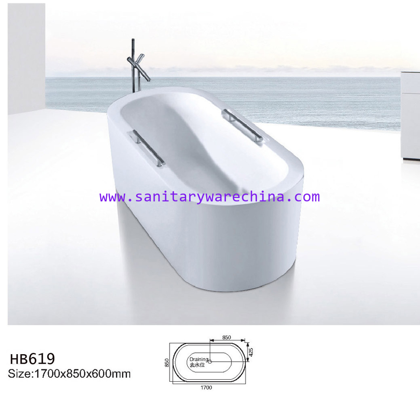 Bathtubs, freestanding Bathtub without faucet , hand shower HB619