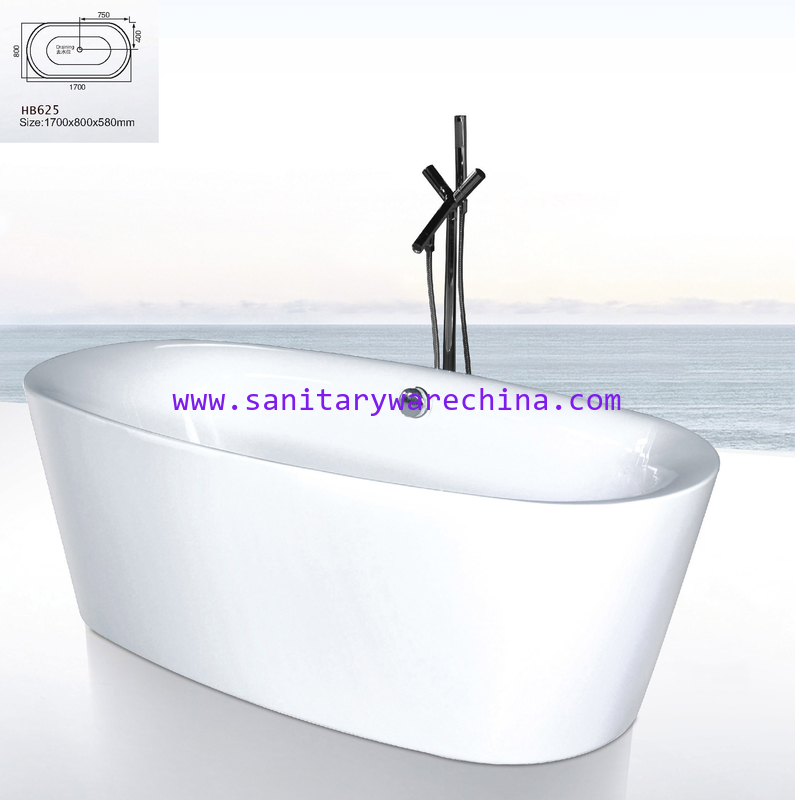 Bathtubs, freestanding Bathtub without faucet , hand shower HB625