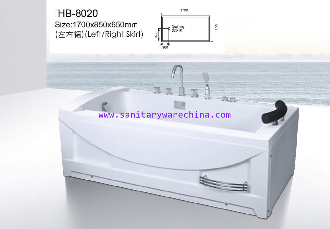 Sanitary ware, Bathtubs, Jacuzzi, Massage bathtub,WHIRLPOOL HB8020 1700X850X650
