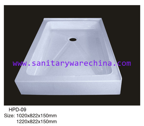 Acrylic shower tray, shower basin,acrylic shower base HDP-09