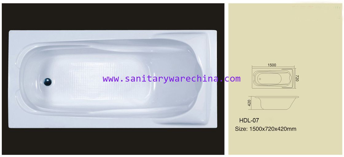 Acrylic bathtub, simple bathtub, common bathtub,sanitary ware, bathroom bath tub HDL-07