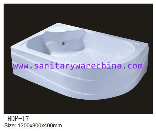 Acrylic shower tray, shower basin,acrylic shower base HDP-17 1200X800X400