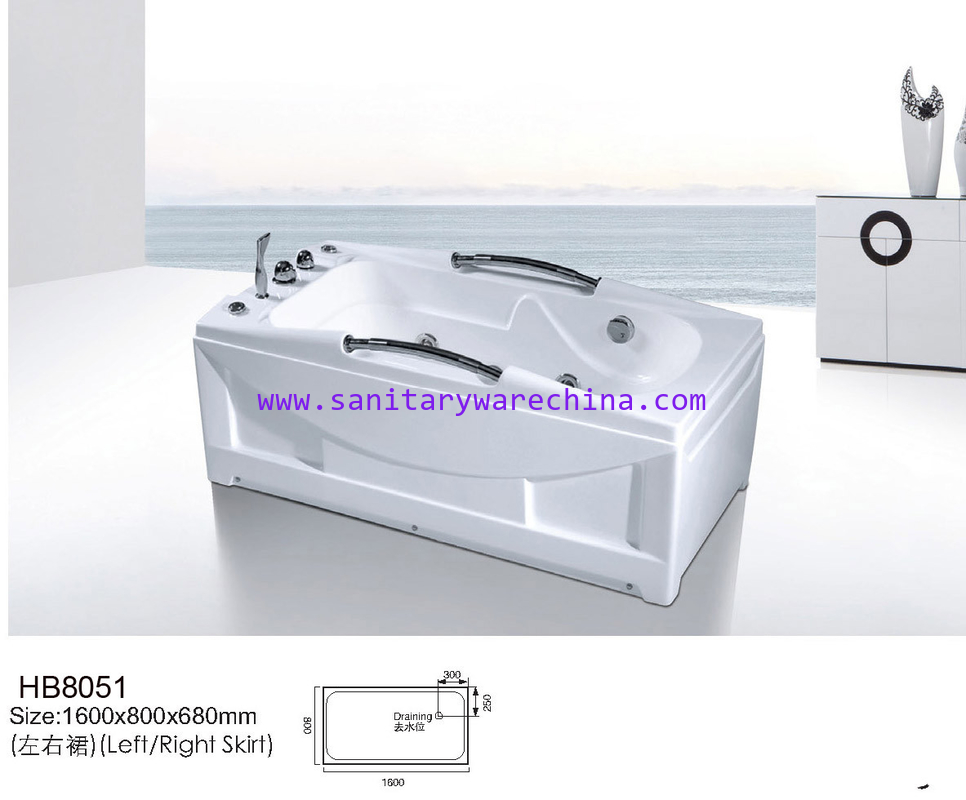 Sanitary ware, Bathtubs, Jacuzzi, Massage bathtub,WHIRLPOOL HB8051 1600X800X680