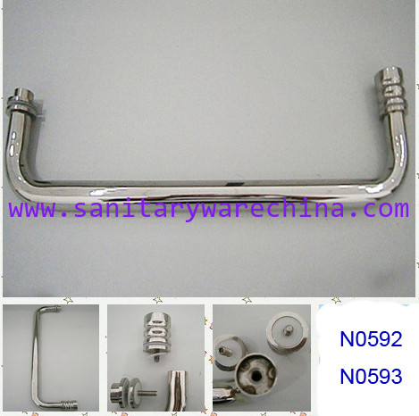 SUS304 Polished Chrome shower handle / glass door handle N0592 N0593