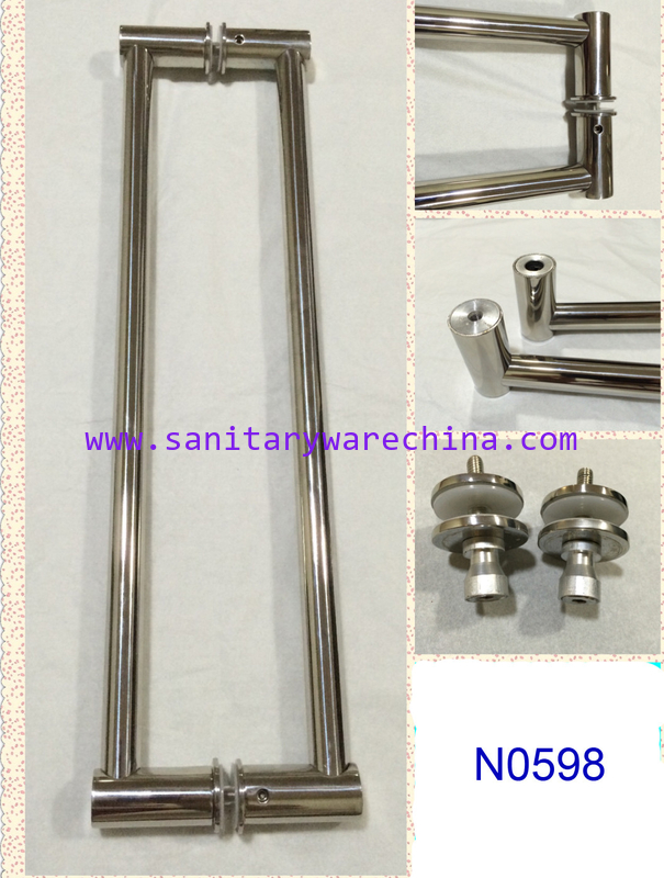 SUS304 Polished Chrome shower handle / glass door handle N0598