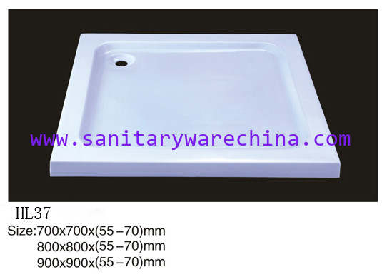 Acrylic shower tray, shower basin,acrylic shower base HL-37 700X700X(55-70),800X800X(55-70