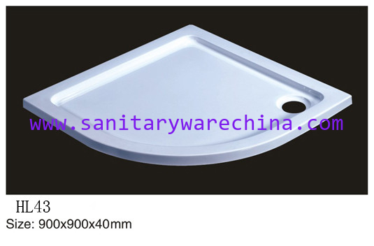 Acrylic shower tray, shower basin,acrylic shower base HL-43 900X900X40