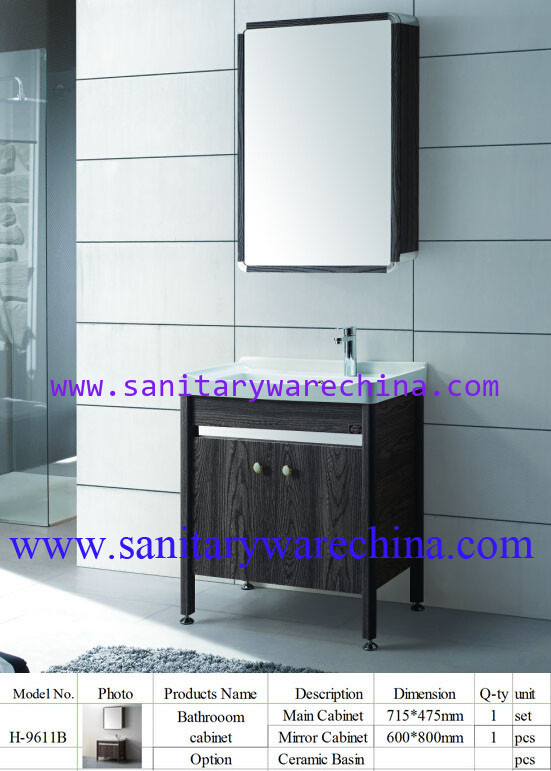 Modern Alunimun Bathroom Vanity/ aluminum alloy bathroom cabinet/Mirror Cabinet /H-9611B