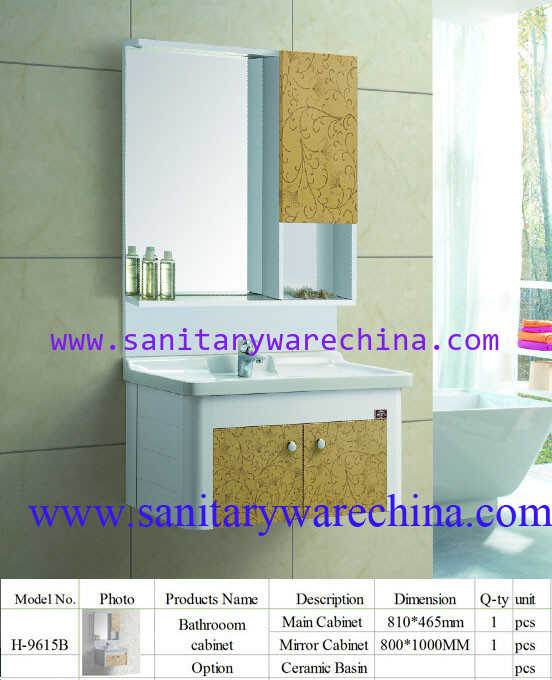Modern Alunimun Bathroom Vanity/ aluminum alloy bathroom cabinet/Mirror Cabinet /H-9615B