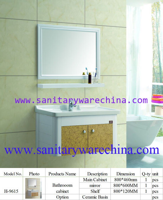 Modern Alunimun Bathroom Vanity/ aluminum alloy bathroom cabinet/Mirror Cabinet /H-9615