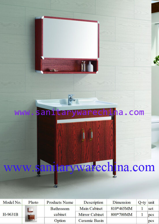 Modern Alunimun Bathroom Vanity/ aluminum alloy bathroom cabinet/Mirror Cabinet /H-9631B