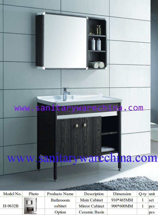 Modern Alunimun Bathroom Vanity/ aluminum alloy bathroom cabinet/Mirror Cabinet /H-9632B