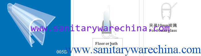 Sealing Strips/waterproof strips/shower door seals/PVC Seal 005D