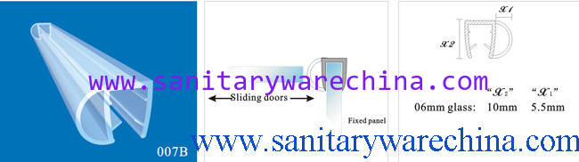 Sealing Strips/waterproof strips/shower door seals/PVC Seal 007B