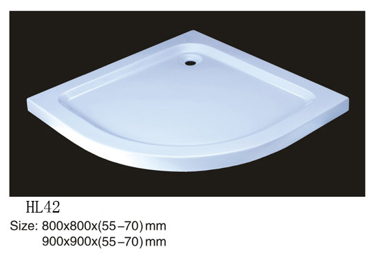 Acrylic shower tray, shower basin,acrylic shower base HDP-42 800X800X(55-70),900X900X(55-7